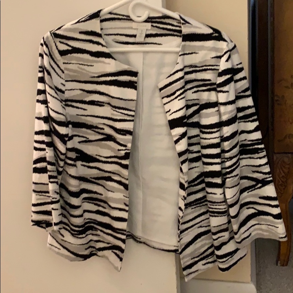 Chico’s White black grey jacket